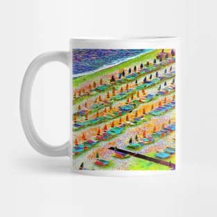 Beach Umbrellas. Positano, Italy Mug